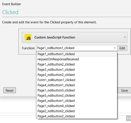 Picture showing Custom JavaScript Drop-down.